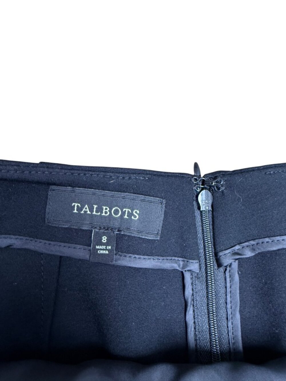 TALBOTS Women's EUC Lamb Skin & Ponte Pencil Skirt Black | Size 8 - Picture 6 of 7
